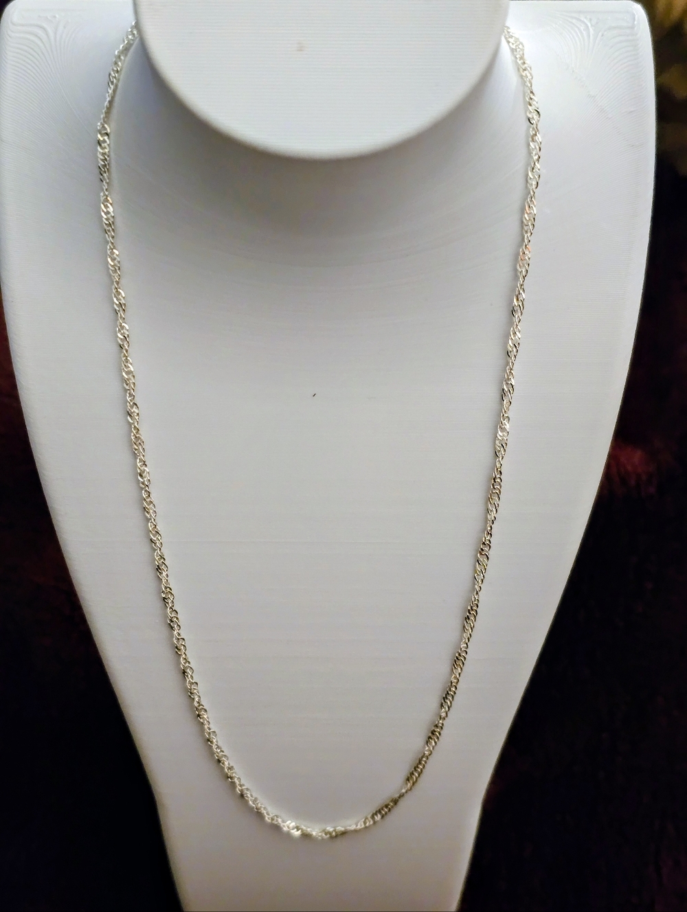 925 Italian Sterling Silver Twisted Chain 18" NWOT